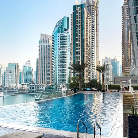 Urban Retreat: Sea View Apartment In Dubai Marina Exterior photo